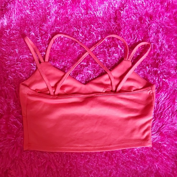 Coral pink crop top - Picture 2 of 2